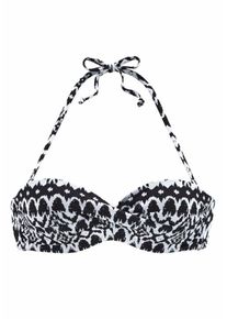 Lascana, Damen Bügel-Bandeau-Top "Grace", Schwarz / Weiß