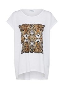 Noisy may, Damen Shirt 'MATHILDE', Cognac / Weiß