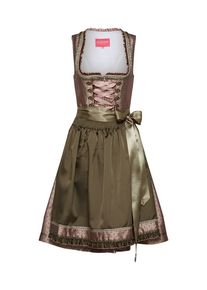 Krüger Dirndl Krüger Madl, Damen Dirndl, Oliv / Rosa