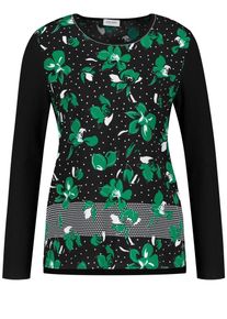 Gerry Weber, Damen Shirt, Gr&uuml;n / Wei&szlig;