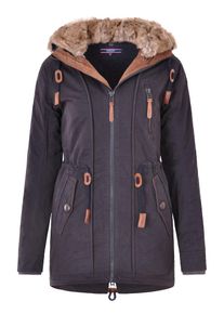 NAVIGAZIONE, Damen Parka, Hellbeige / Navy