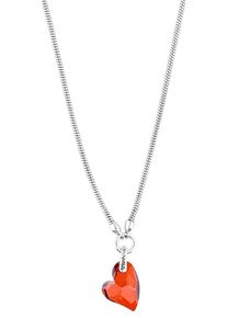 Guess, Damen Halskette 'UBN71255', Rot / Silber
