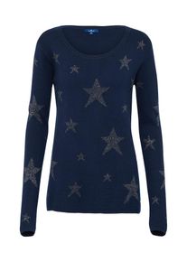 Tom Tailor, Damen Pullover 'star intarsia', Navy