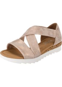 Gabor, Damen Riemchensandaletten, Hellbraun / Pastellpink / Wei&szlig;