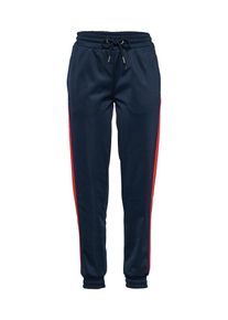 Urban Classics, Damen Stoffhose 'Cuff Track', Navy / Rot