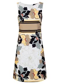 Nicowa, Damen Kleid 'MARA', Hellblau / Gelb / Taupe / Schwarz / Weiß