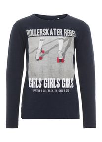 name it, Mädchen T-Shirt 'NKFOLINE', Nachtblau / Mischfarben