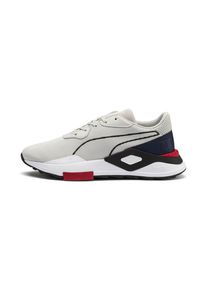 Puma, Damen Sneaker 'Shoku Non-Knit Bullet Train', Hellgrau / Violettblau / Feuerrot / Schwarz