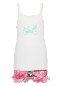 name it, M&auml;dchen Top-Shorts Set, Hellblau / Ros&eacute; / Wei&szlig;