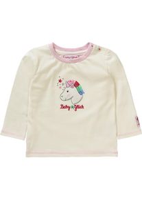 SALT & PEPPER SALT AND PEPPER, Mädchen Langarmshirt 'Baby Glück', Wollweiß
