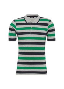 Only & Sons Only & Sons, Herren Poloshirt 'onsJERRY MUSCLE FIT STRIPE SS POLO EXP', Dunkelblau / Hellgrau / Grün