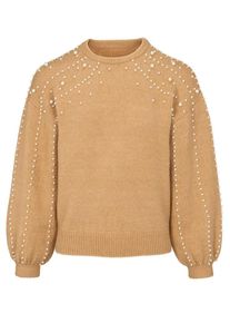 Heine, Damen Rundhalspullover, Camel