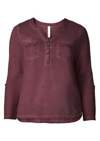 sheego Casual, Damen Longsleeve, Bordeaux