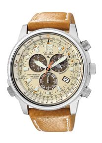 Citizen, Herren Funkchronograph 'AS4020-44B', Hellbraun / Silber