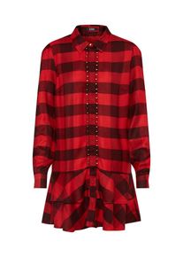 Guess, Damen Blusenkleid 'CLAUDINE', Rot / Schwarz
