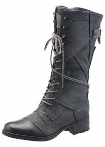 Mustang, Damen Schnürstiefel, Navy