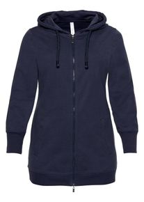 sheego Basic, Damen Kapuzensweatjacke, Marine