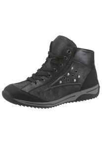 Rieker, Damen Schn&uuml;rboots, Schwarz