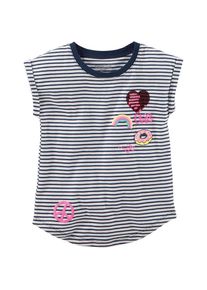 Oshkosh, Mädchen T-Shirt, Ultramarinblau / Neonblau / Gelbmeliert / Pink / Weiß