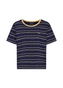 Iriedaily, Damen Shirt 'Ethny Tee', Navy / Goldgelb