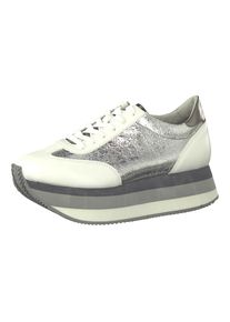 Tamaris, Damen Plateausneaker, Silber / Wei&szlig;