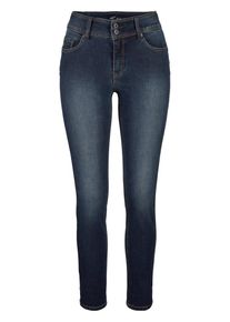 Arizona, Damen High-Waist-Jeans 'Ankle-Slim', Blau / Blue Denim / Dunkelblau