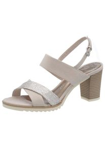 Marco Tozzi, Damen Sandalette, Greige / Silber