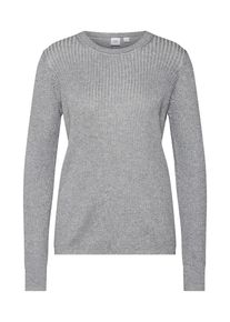 GAP, Damen Pullover 'RIB METALLIC CREW BK', Silbergrau