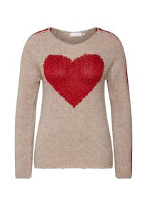 Rich & Royal Rich & Royal, Damen Pullover, Beige / Rot