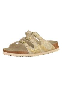 Papillio, Damen Pantoletten 'Florida', Beige / Gold / Offwhite