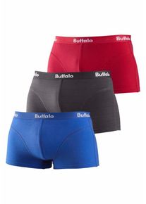 Buffalo, Herren Baumwoll-Hipster (3 Stck.), Blau / Rot / Schwarz
