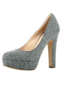 Evita, Damen Pumps, Grau / Graumeliert