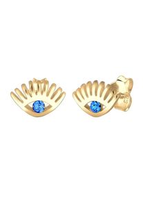 Elli, Damen Ohrringe 'Evil Eye', Himmelblau / Gold