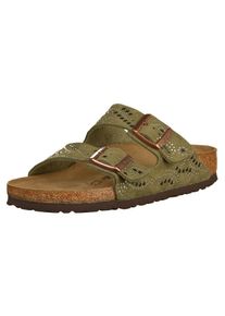 Birkenstock, Damen Pantoletten 'Arizona', Braunmeliert / Bronze / Khaki / Silber