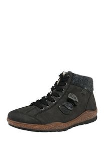 Rieker, Damen Schn&uuml;rsneaker mit Lammwoll-Futter, Grau / Anthrazit