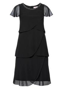 sheego Style, Damen Abendkleid, Schwarz