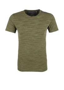 s.Oliver RED LABEL, Herren Shirt, Oliv / Wei&szlig;meliert