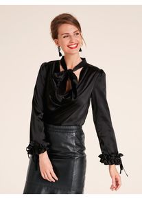 Heine, Damen Bluse, Schwarz