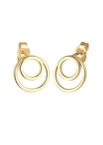 Elli, Damen Ohrringe 'Kreis', Gold