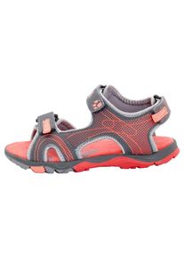 Jack Wolfskin, Mädchen Sandale 'ACORA SANDAL G', Rauchgrau / Koralle
