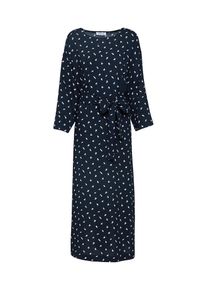 EDITED, Damen Kleid 'Aurelien', Nachtblau / Weiß