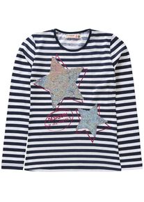Desigual, Mädchen Langarmshirt, Nachtblau / Weiß