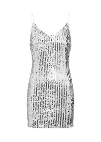 Missguided, Damen Kleid 'Strappy Sequin Mini Bodycon', Silber