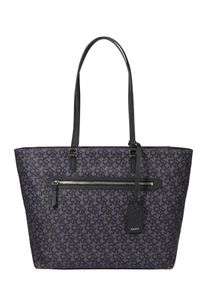 DKNY, Damen Shopper 'CASEY-LG TOTE-LOGO', Schwarz / Weiß