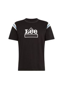 Lee, Herren Shirt 'WORKER LOGO T', Schwarz / Wei&szlig;