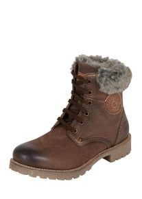 Dockers by Gerli, Damen Schnürstiefel aus Leder, Braun