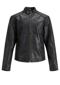 Jack & Jones Jack & Jones Junior, Biker Jacke, Schwarz