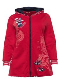Joe Browns, Damen Sweatjacke, Rot / Schwarz / Weiß
