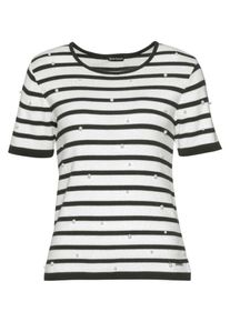 Bruno Banani, Damen Streifenpullover, Schwarz / Weiß