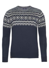 Rhode Island, Herren Strickpullover, Marine / Wei&szlig;